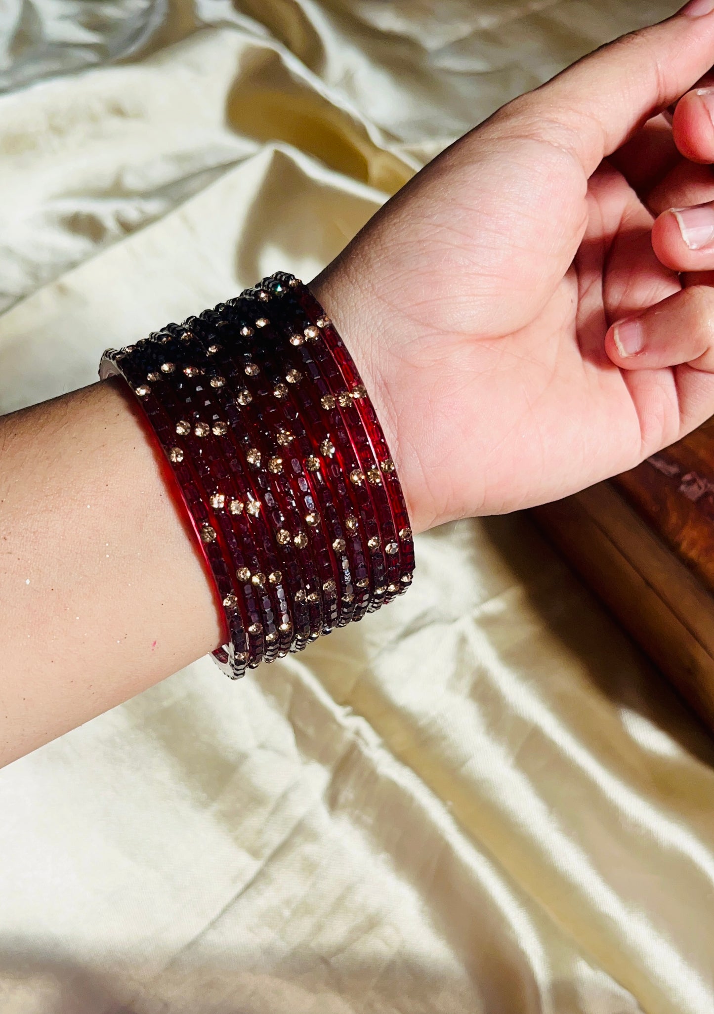 Crystal Cube Cut Bangle