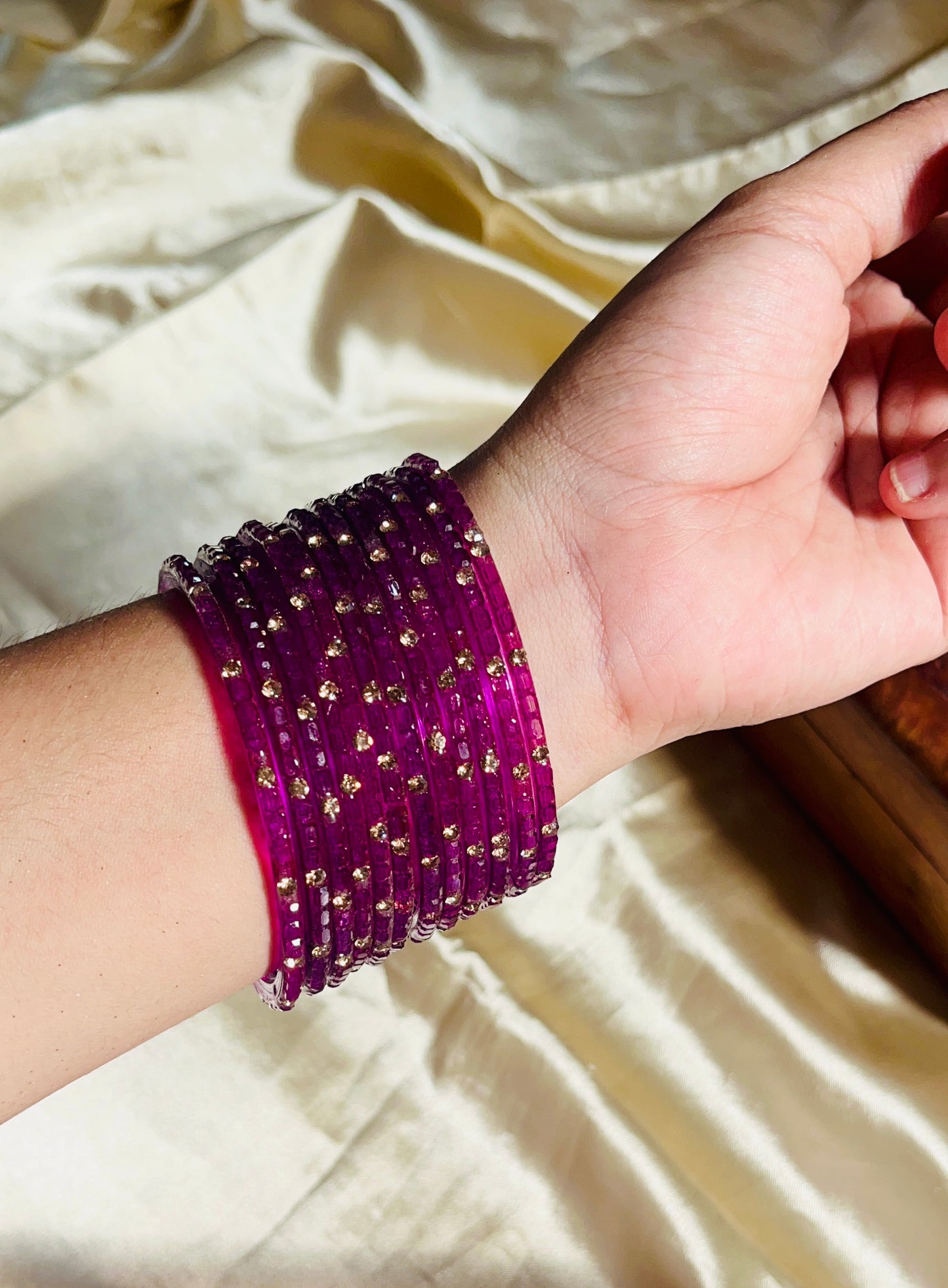 Crystal Cube Cut Bangle