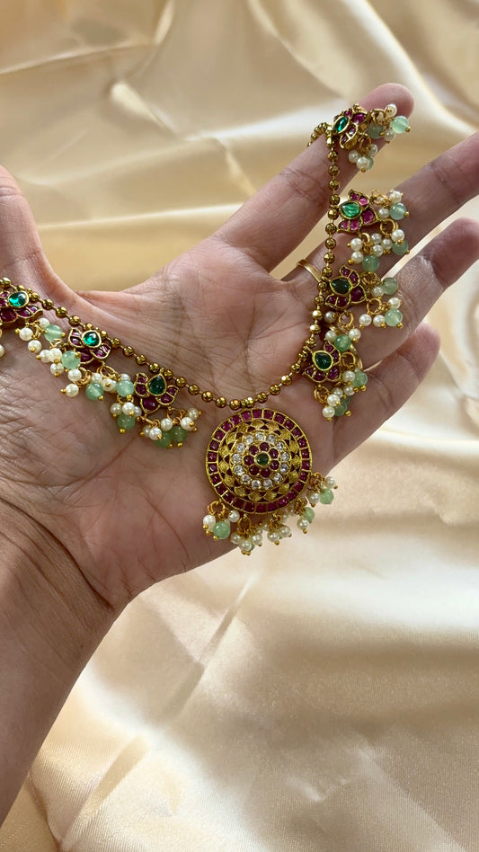 Jadau Kundan Ball chain necklace