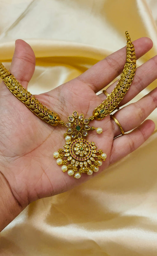 Antique gold finish Necklace