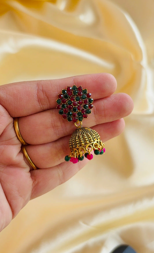Multicolour floral Jhumka
