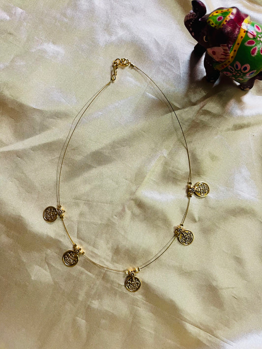 Coin invisible necklace 2