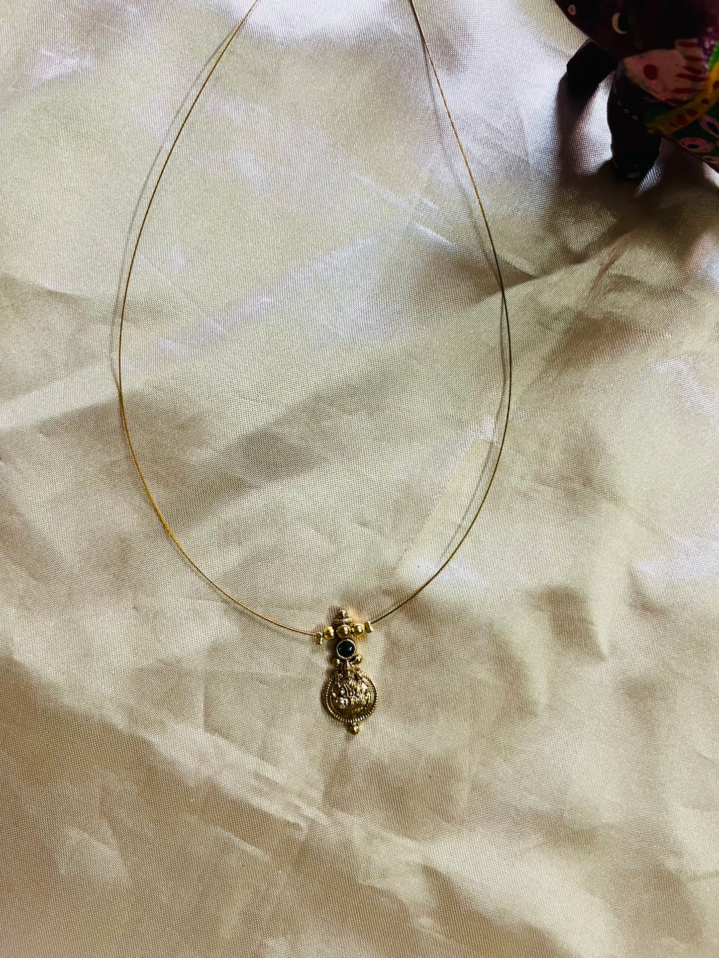 Lakshmi coin invisible necklace