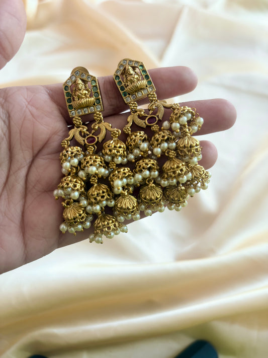 Multilayer Lakshmi Jhumka