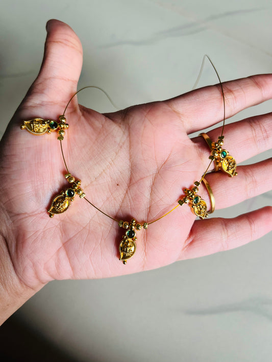 Lakshmi Manga coin invisible Necklace