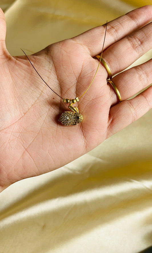 AD rabbit pendant Invisible Necklace