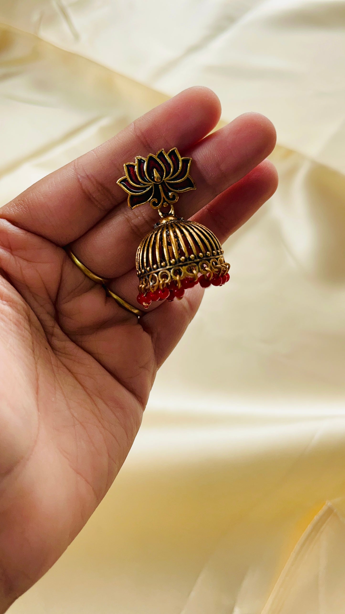 Tamarai Jhumka ( Medium Size)