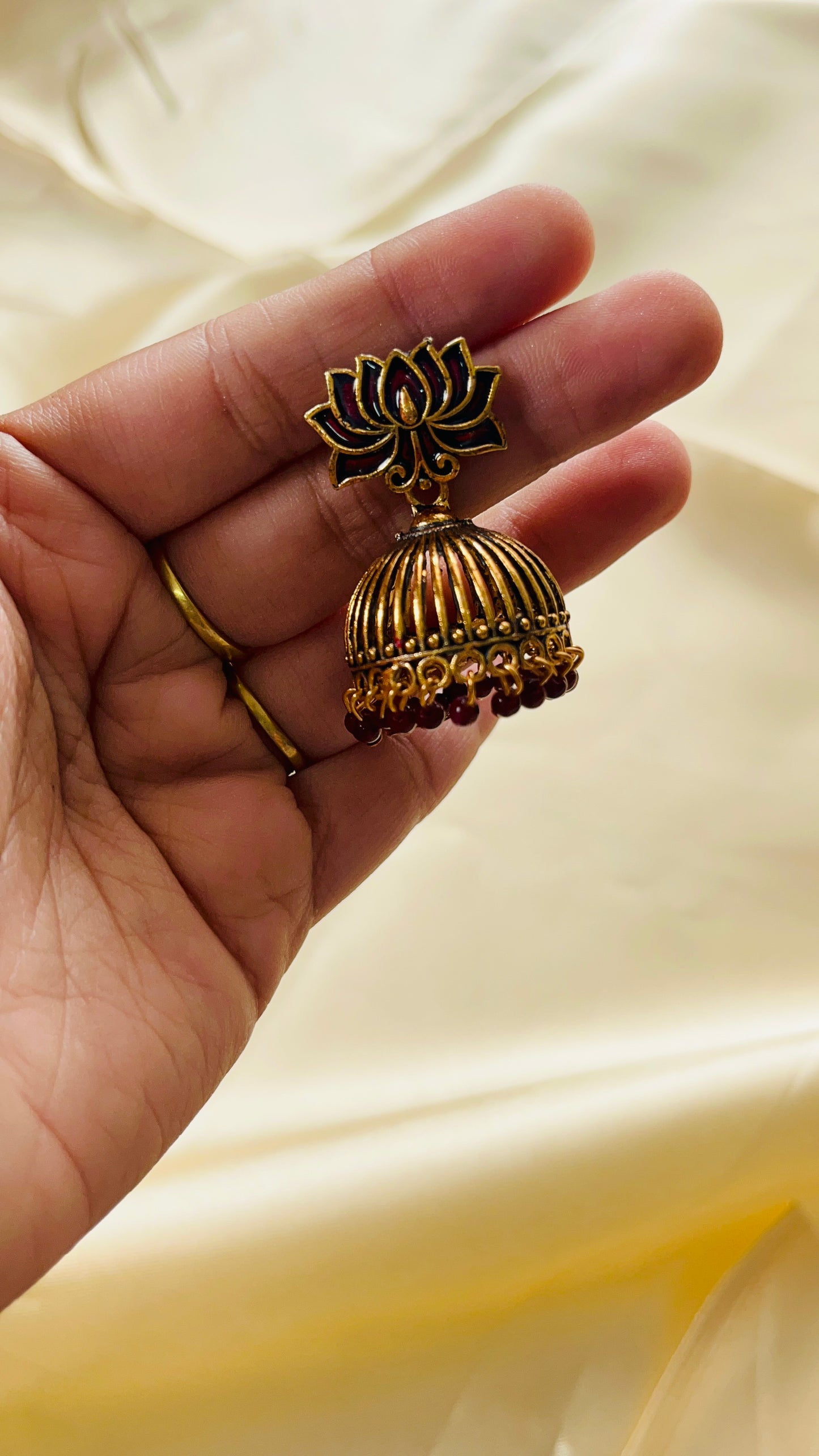 Tamarai Jhumka ( Medium Size)