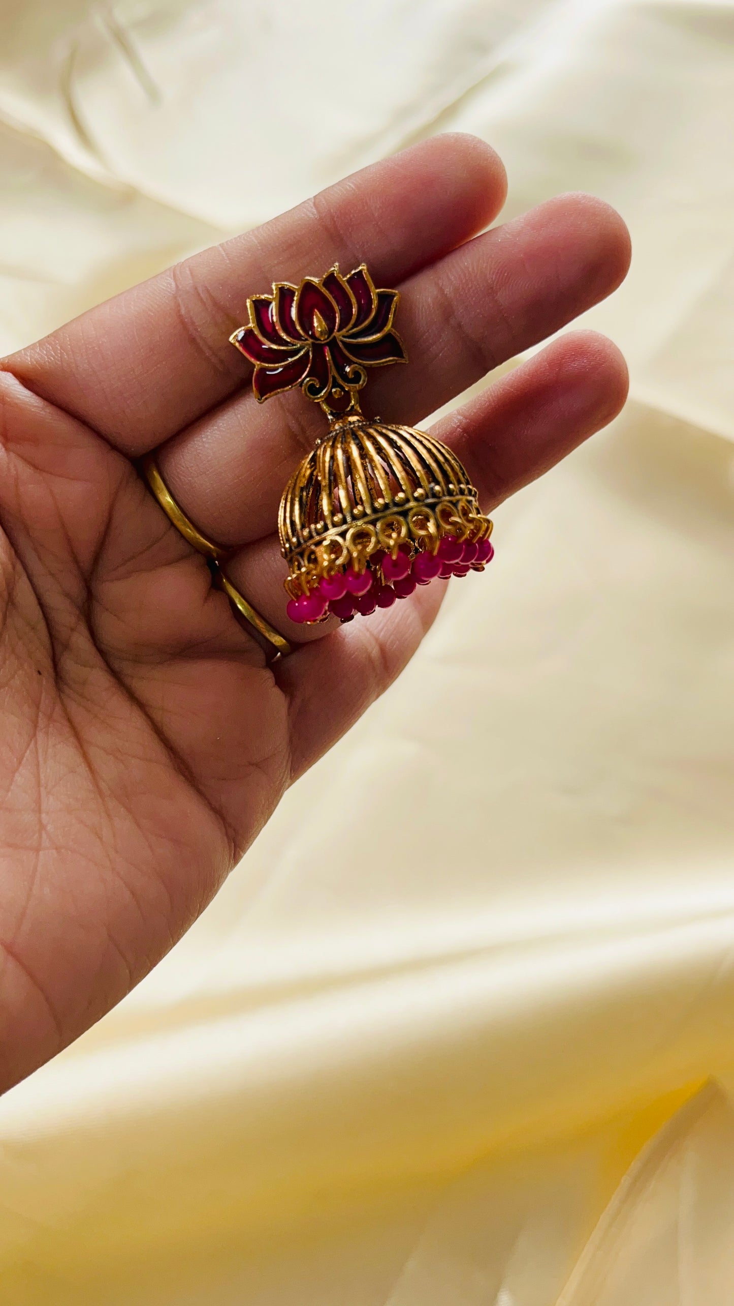 Tamarai Jhumka ( Medium Size)