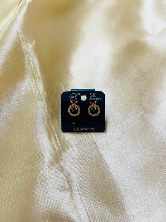 Premium AD stone Stud(Rose Gold)