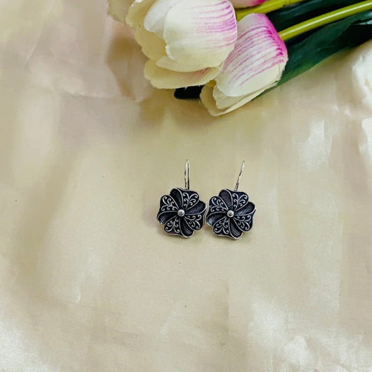 Premium Oxidised Silver lookalike Hook Earring