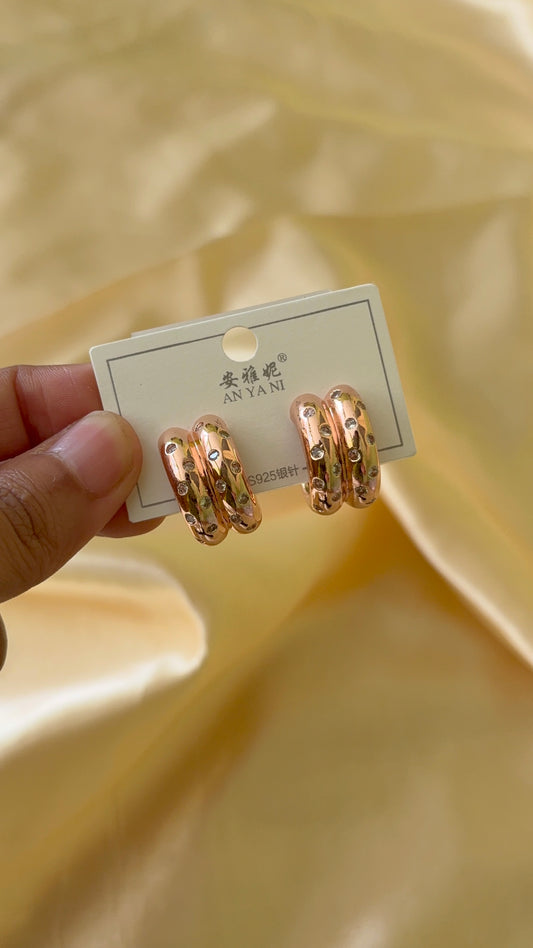 Antitarnish Rose gold Hoop