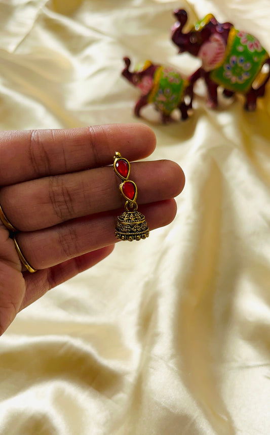 Double stone Baby jhumka