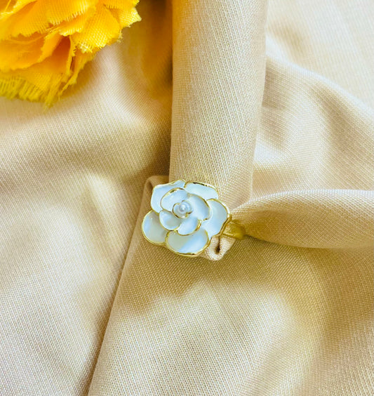 Enamel painted Floral Ring