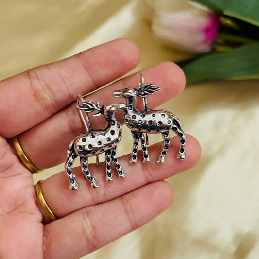 Premium Oxidised Silver lookalike Hook Earring