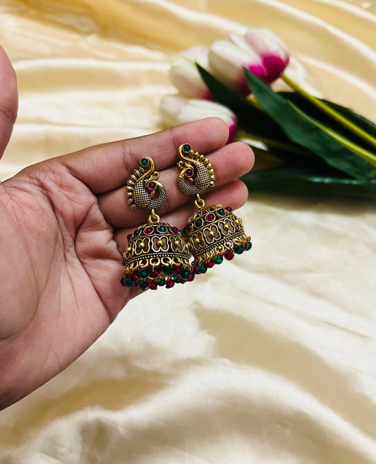 Antique Look Festivewear Peacock Jhumka