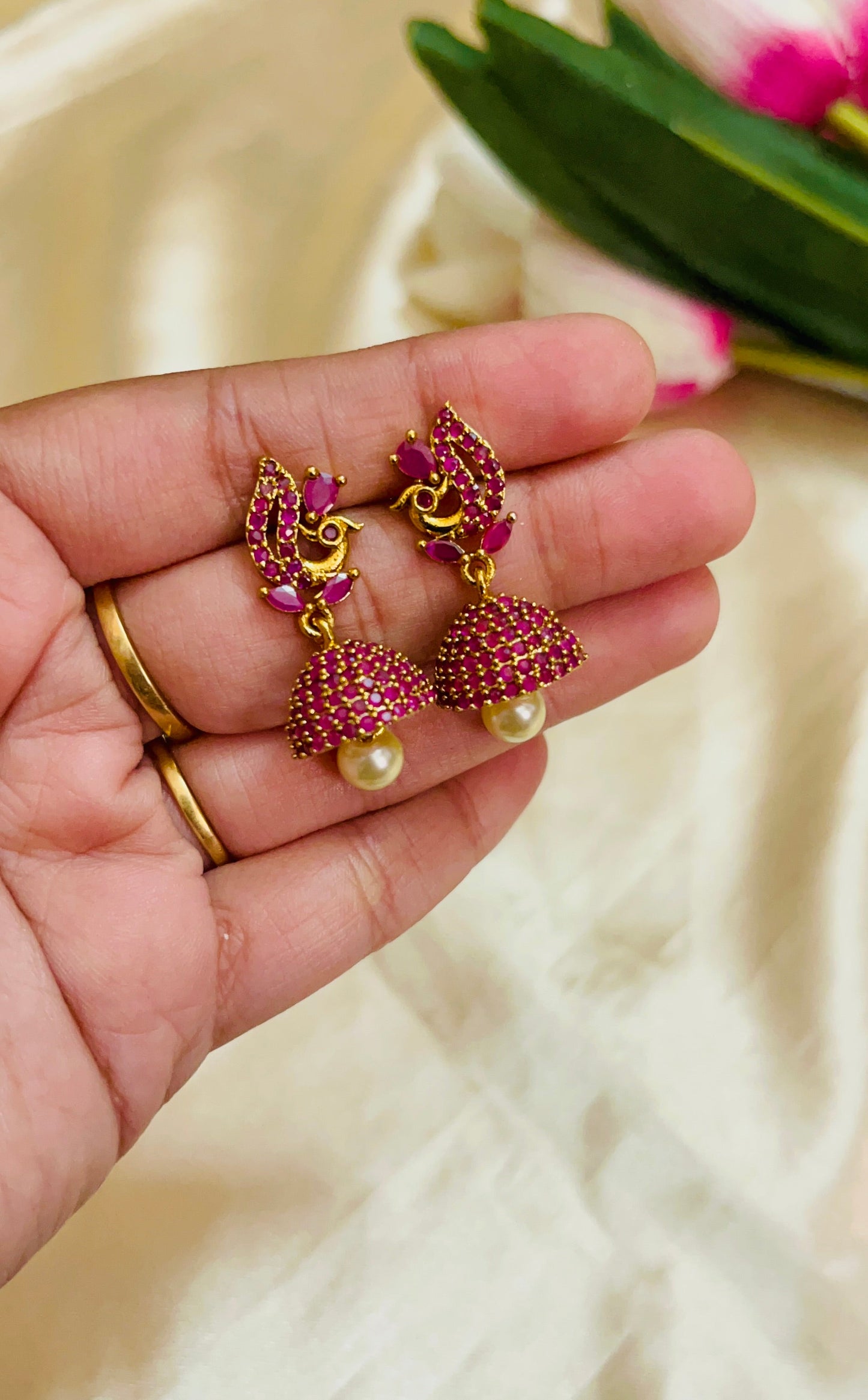 AD Peacock style Jhumka