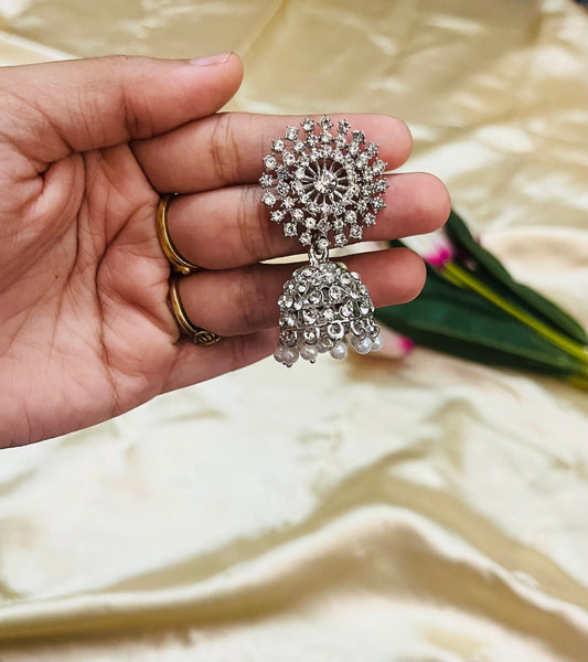 Premium Full stone worked Jhumka