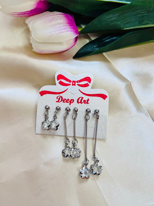 Set of 3 Drop Earrings