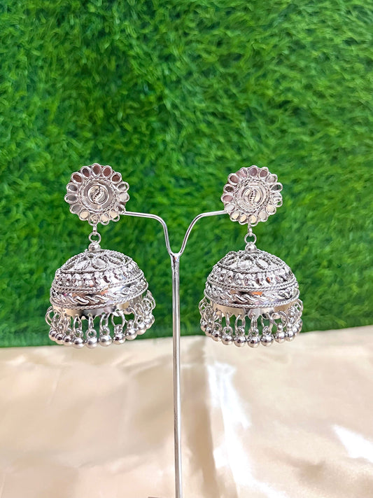 Big  Oxidised jhumka