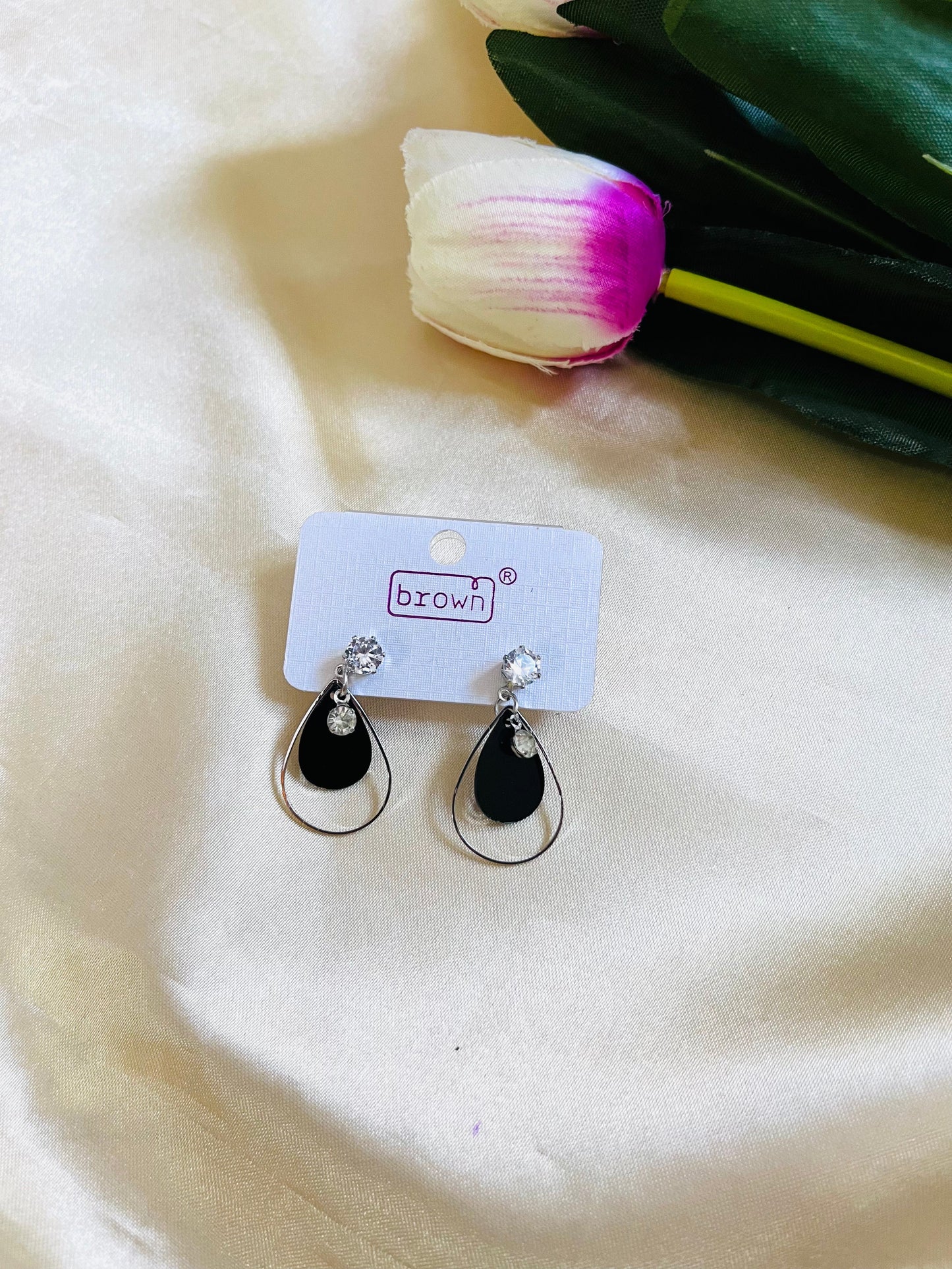 Black Drop Earring